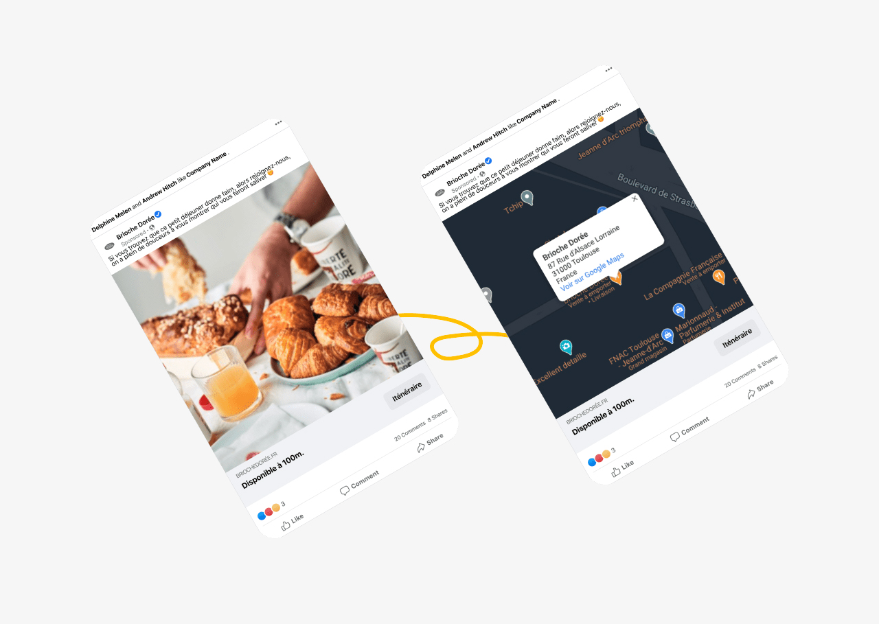 Publicité facebook drive to store social media ads