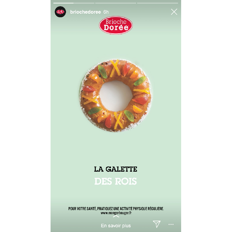 story instagram brioche pour la strategie social media ads galette des rois